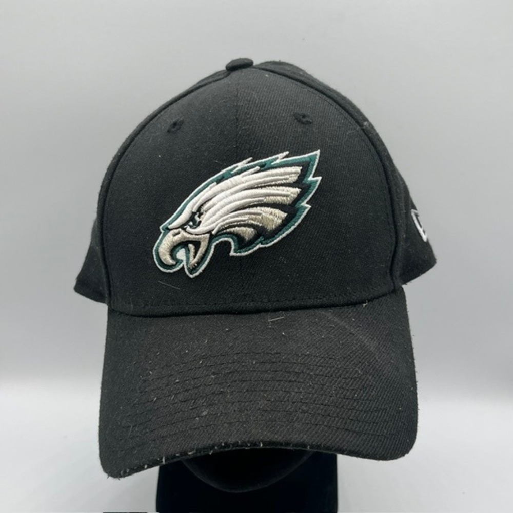 New Era 39THIRTY Philadelphia Eagles NFL Hat Black Stretch Fit Large-XLarge Cap‎